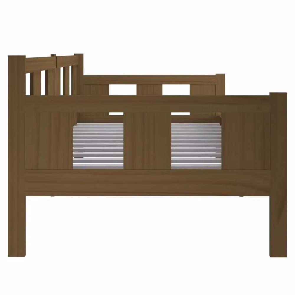 Berkfield Home Beautiful Day Bed in Honey Brown Solid Pine Wood W/D/H: 190 x 90 cm – 3
