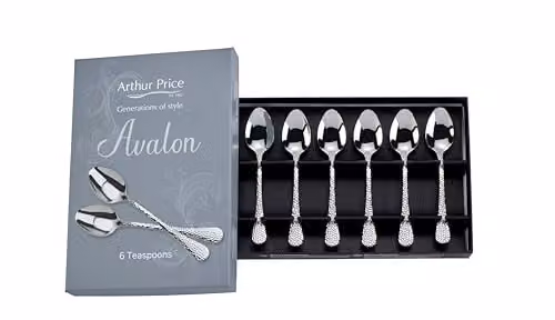 Arthur Price Avalon Polished Stainless Steel Tea Spoons, Set of 6, Silver – 2
