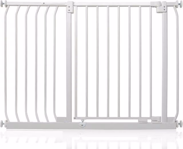 Safetots Elite Pressure Baby Gate, Extendable Swing Door, White, Width: 107 cm - 116 cm