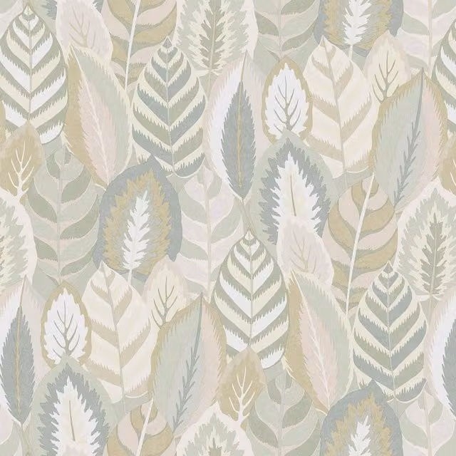 Graham & Brown Botanical Floral Retro Green Vinyl Wallpaper, Width: 52 cm