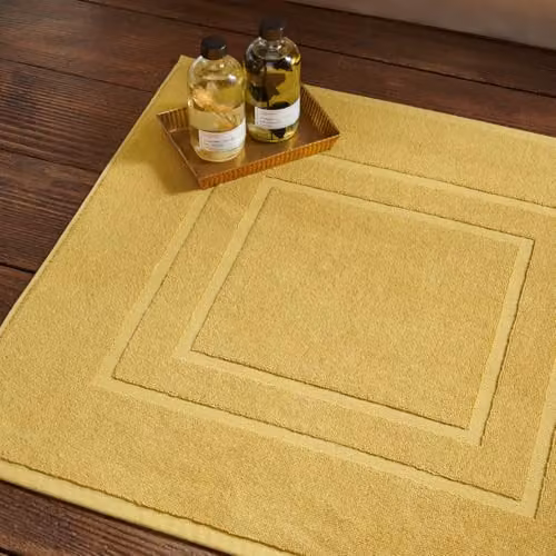 Christy Brixton Cotton Terry Bath Mat, Yellow, W/D/H: 60 x 60 x 5 cm – 2