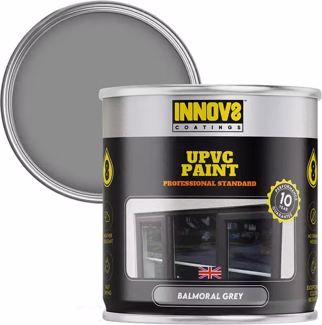 Innov8 Coatings Satin Finish uPVC Paint in Balmoral Grey, 750ml