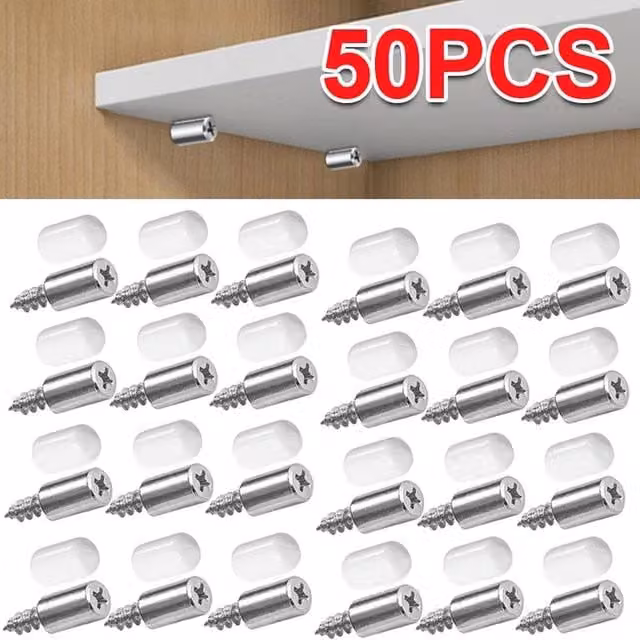 FLAVORA 50-Piece Silver Steel Self-Tapping Cabinet and Laminate Support Screws – 1