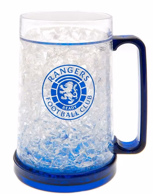 Rangers FC Crest Freezer Tankard in Blue and Transparent Plastic
