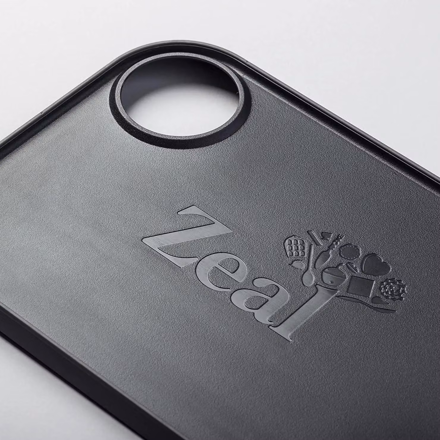 Zeal Straight to Pan Rectangular Chopping Board in Black, W: 39 cm, D: 29 cm, H: 2.5 cm – 5