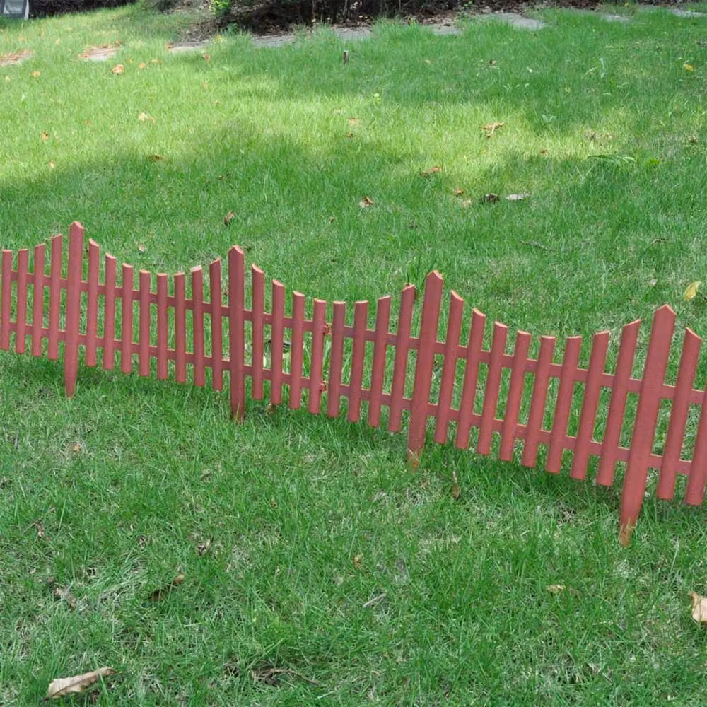 Berkfield Home 17 Piece Brown Plastic Lawn Dividers, 10 m – 4
