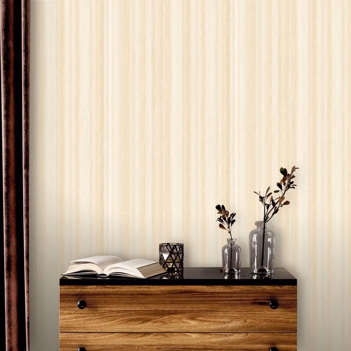 Rasch Ravella Striped Gold Heavyweight Vinyl Wallpaper Roll – 2