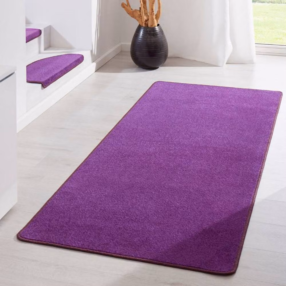 THE RUGS Uni Colours Modern Plain Purple Polypropylene Area Rug, W: 160 cm, L: 240 cm – 6