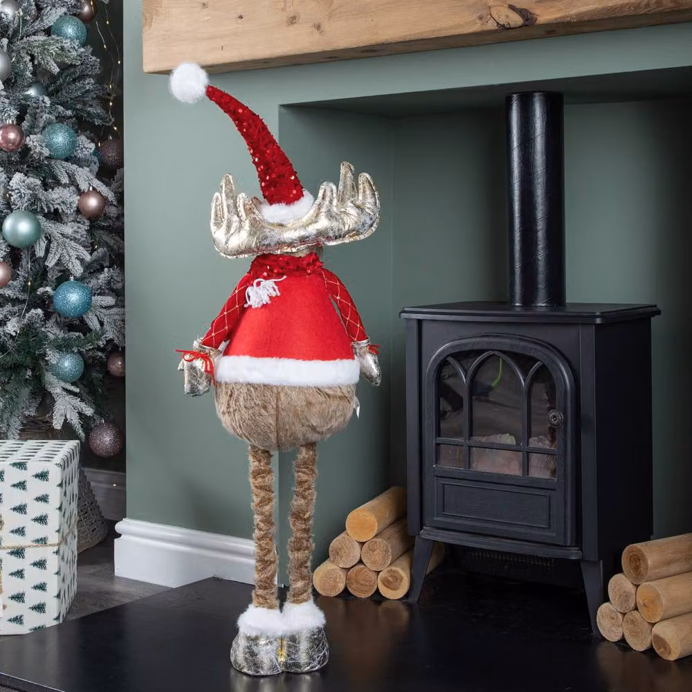 Samuel Alexander 1m Plush Festive Golden Comet Decoration in Gold, Red and White – 5
