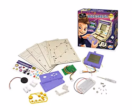 BUKI France Build Your Own Arcade Game Kit Multicolour STEM Electronics and Construction Toy for Kids Age 8+ – 2