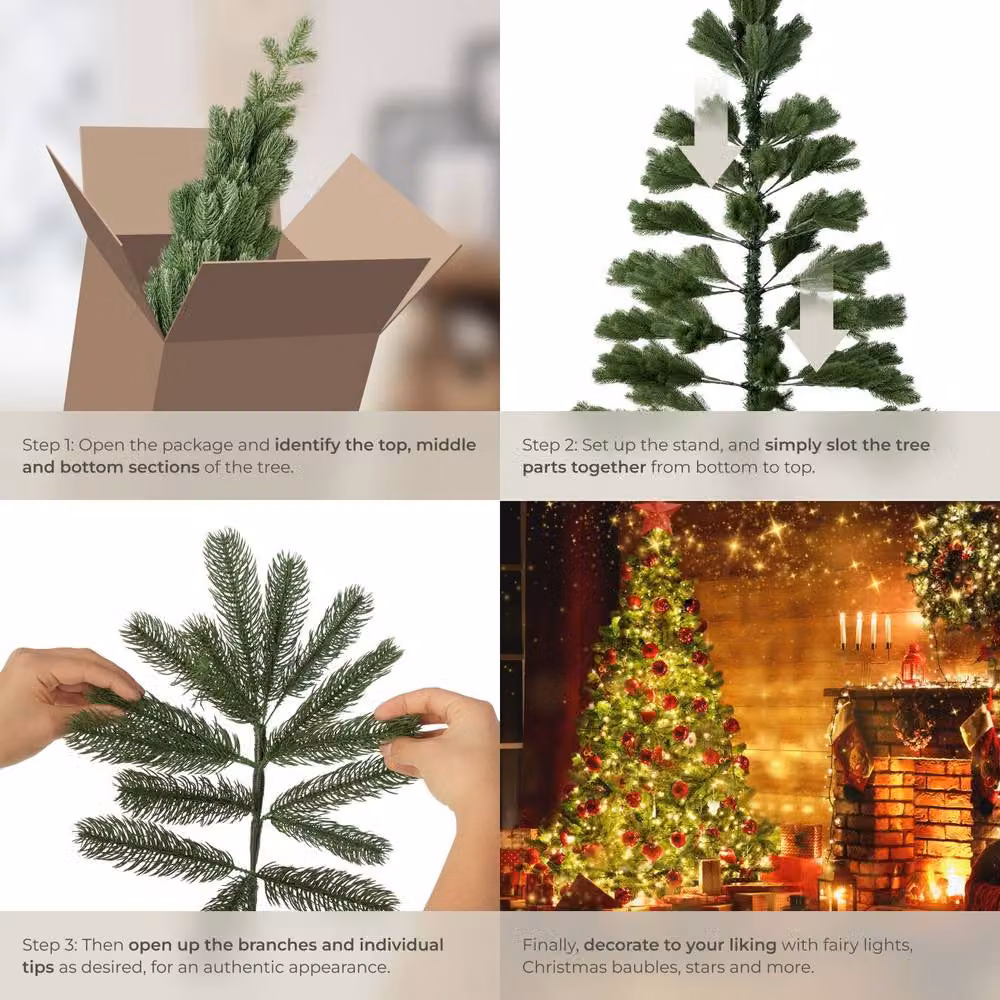 tectake Green Christmas Tree, Height: 180 cm – 4