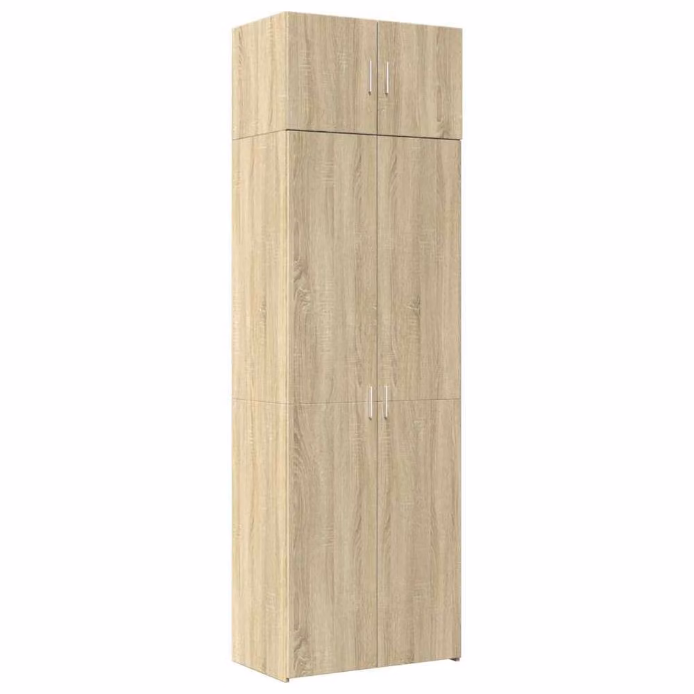 Berkfield Home Sonoma Oak Storage Cabinet in Beige, W/D/H: 70 x 42.5 x 225 cm – 2