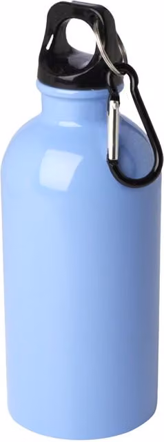 Floso Stainless Steel Single Wall Water Bottle with Carry Handle, Blue, 400 ml – 1