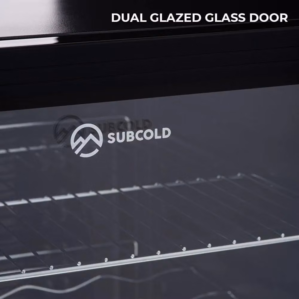 Subcold Super50 LED Mini Fridge Chiller in Black and Silver, 50L Capacity with Interior LED Light and Lock, Energy Class E – 7