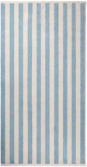 Vinga Lagoa GRS Striped Cotton Beach Towel in Blue, W/D/H: 160 x 80 x 1 cm – 1