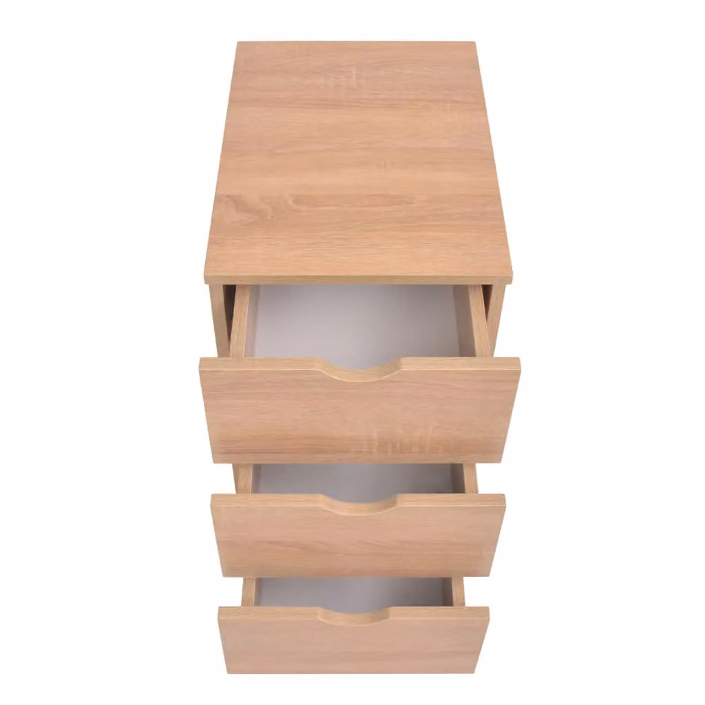 Berkfield Home Oak Drawer Unit in Brown, W/D/H: 33 x 45 x 60 cm – 2
