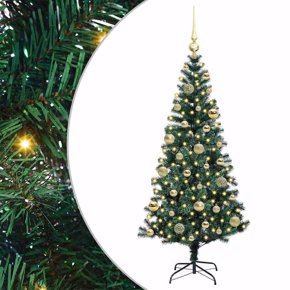 Berkfield Home Artificial Pre-lit Christmas Tree in Green, Height: 120 cm – 2