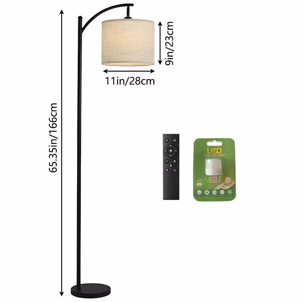 SPETLEK Black LED Floor Lamp with Remote Control, Dimmable and Adjustable Modern Metal Lamp for Living Room – 2