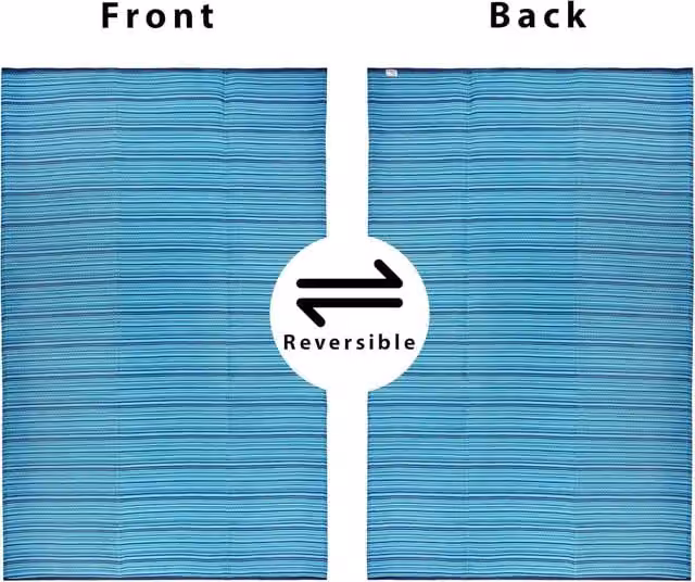 I LOVE FANCY DRESS LTD X-Large Blue Striped Reversible Waterproof Outdoor Camping Rug, W: 270 cm, D: 360 cm