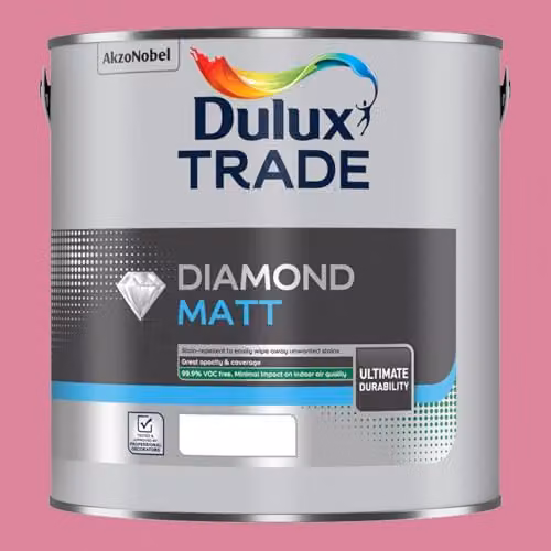 Dulux Trade Diamond Matt Paint in Berry Smoothie Pink, 2.5 l