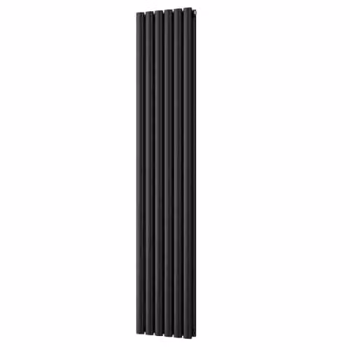 Omeara Black Elliptical Tube Vertical Designer Radiator, H 180 cm x W 34.8 cm – 2