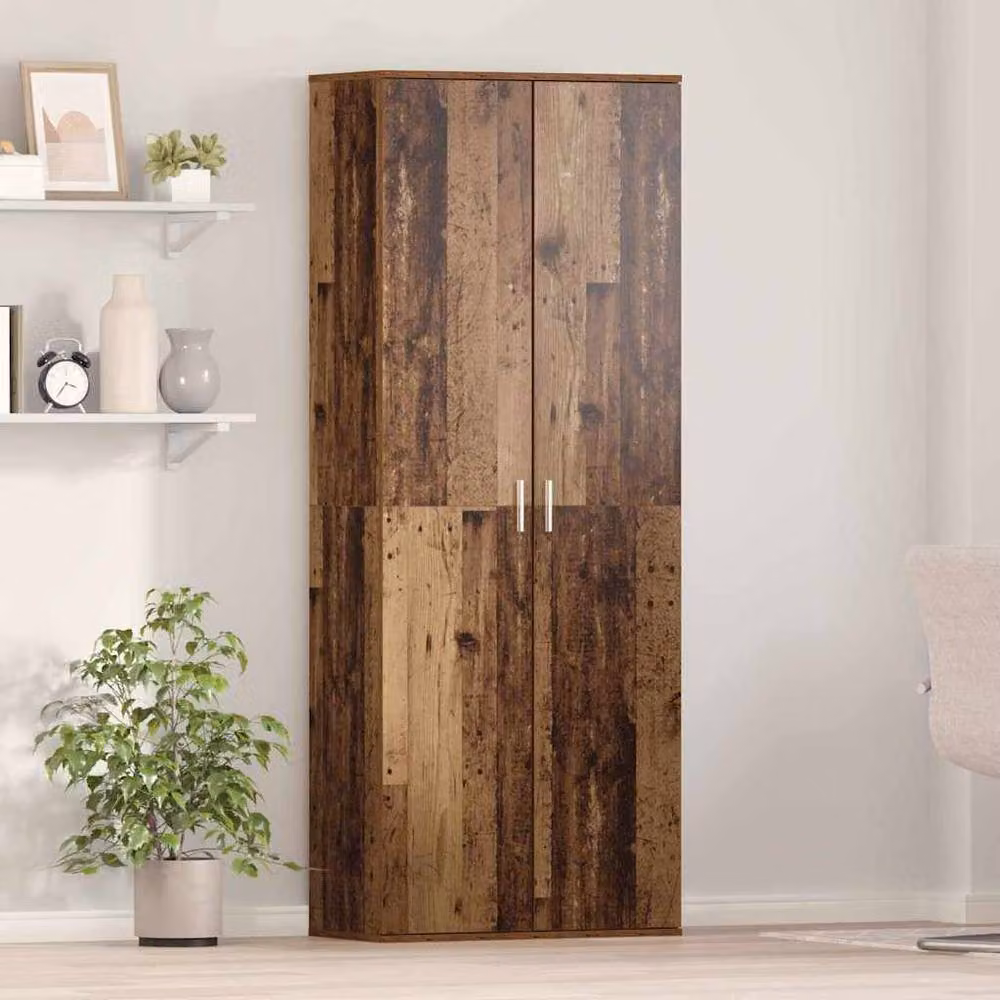 Berkfield Home Old Wood Highboard in Brown, W/D/H: 70 x 35 x 180 cm – 2
