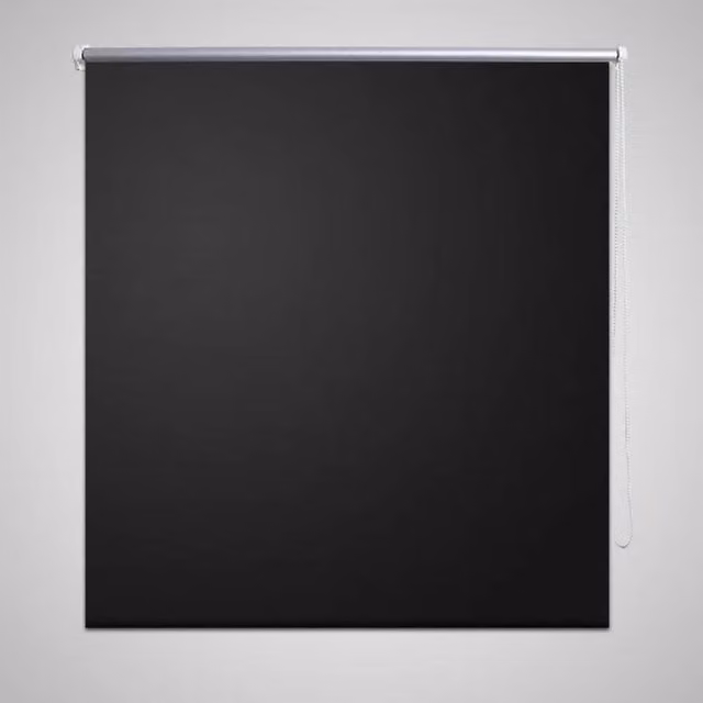 Berkfield Home Blackout Roller Blind, Thermal Insulating, Black, W: 160 cm, H: 175 cm