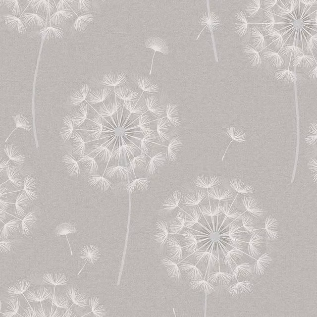 Holden Decor Allora Dandelion Floral Flowers Embossed Wallpaper - Grey