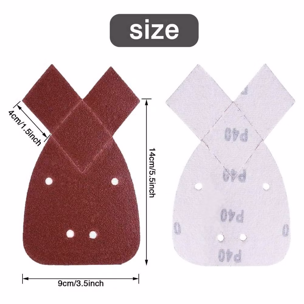 VOGREX 40-Piece Mixed Mouse Sanding Sheets in Red for Black and Decker Palm Sander Pads – 2