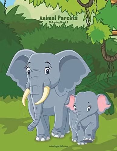 Animal Parents Colouring Book 1: Volume 1 for Adults, Multicolour