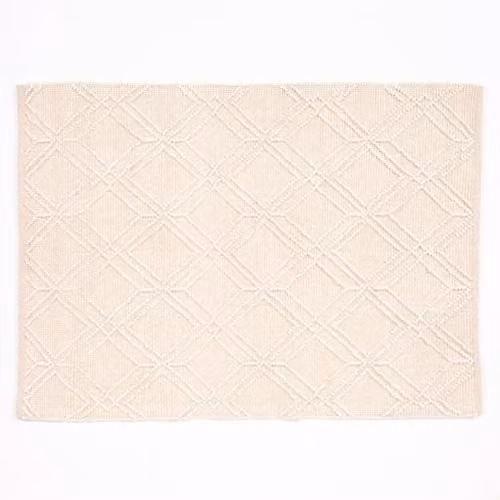 Esselle Blenheim Small Diamond Woven Rug, Beige, W: 120 cm, D: 170 cm – 1