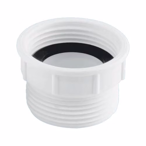 McAlpine S12A-F European to UK Waste Outlet Adaptor Coupling, White, 1.25 inch