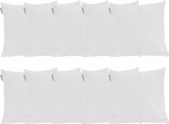 Gardenista White Plain Square Outdoor Garden Scatter Cushion, W/D/H: 45.72 x 45.72 x 45.72 cm
