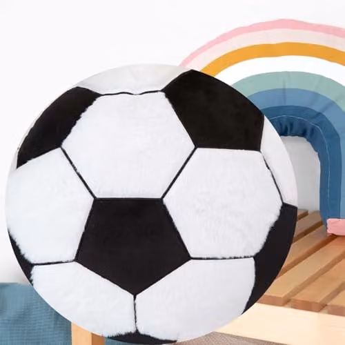 VFM e-Store White Plush Football Wall Decoration, W: 41 cm, H: 34 cm – 6
