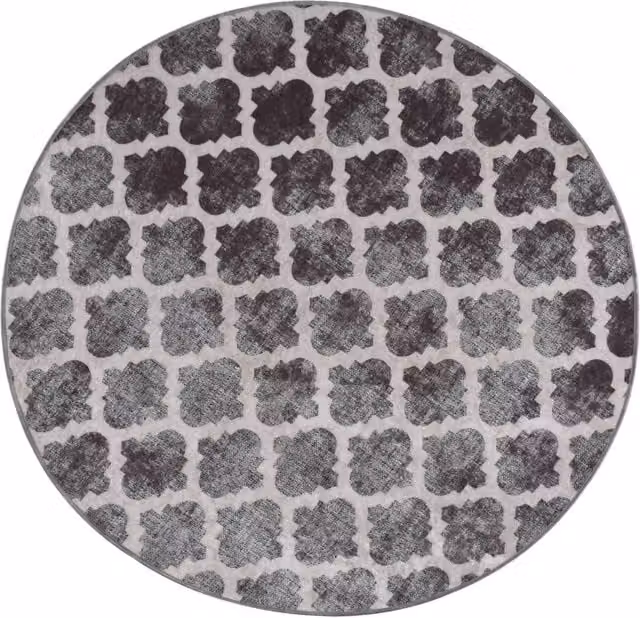 Berkfield Home Washable Round Anti Slip Rug in Multicolour, Diameter: 100 cm – 1