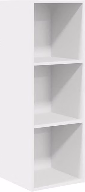 Berkfield Home Wall-mounted TV Cabinet in White, W/D/H: 37 x 37 x 107 cm