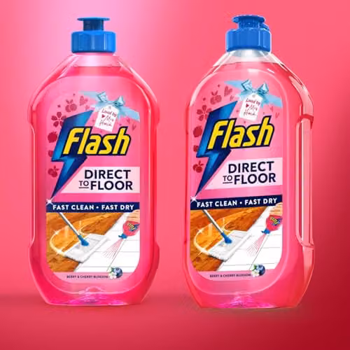 Flash Direct to Floor Liquid Cleaner Berry and Cherry Blossom, Pink, 2 x 800 ml – 5