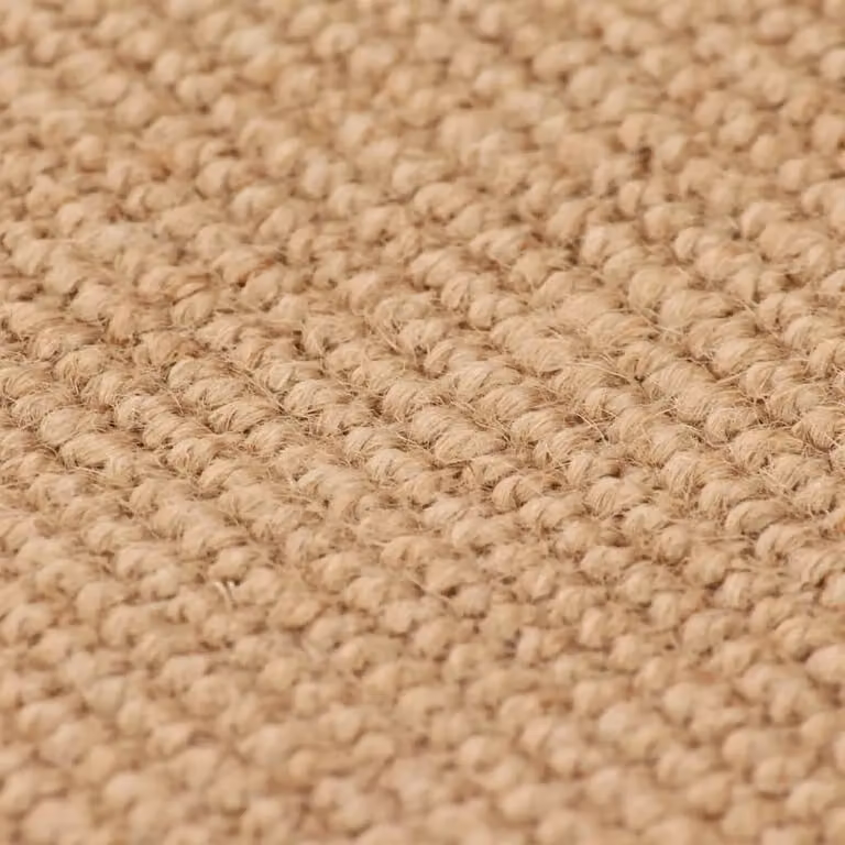Berkfield Home Round Jute Area Rug with Latex Backing in Beige, Diameter: 100 cm