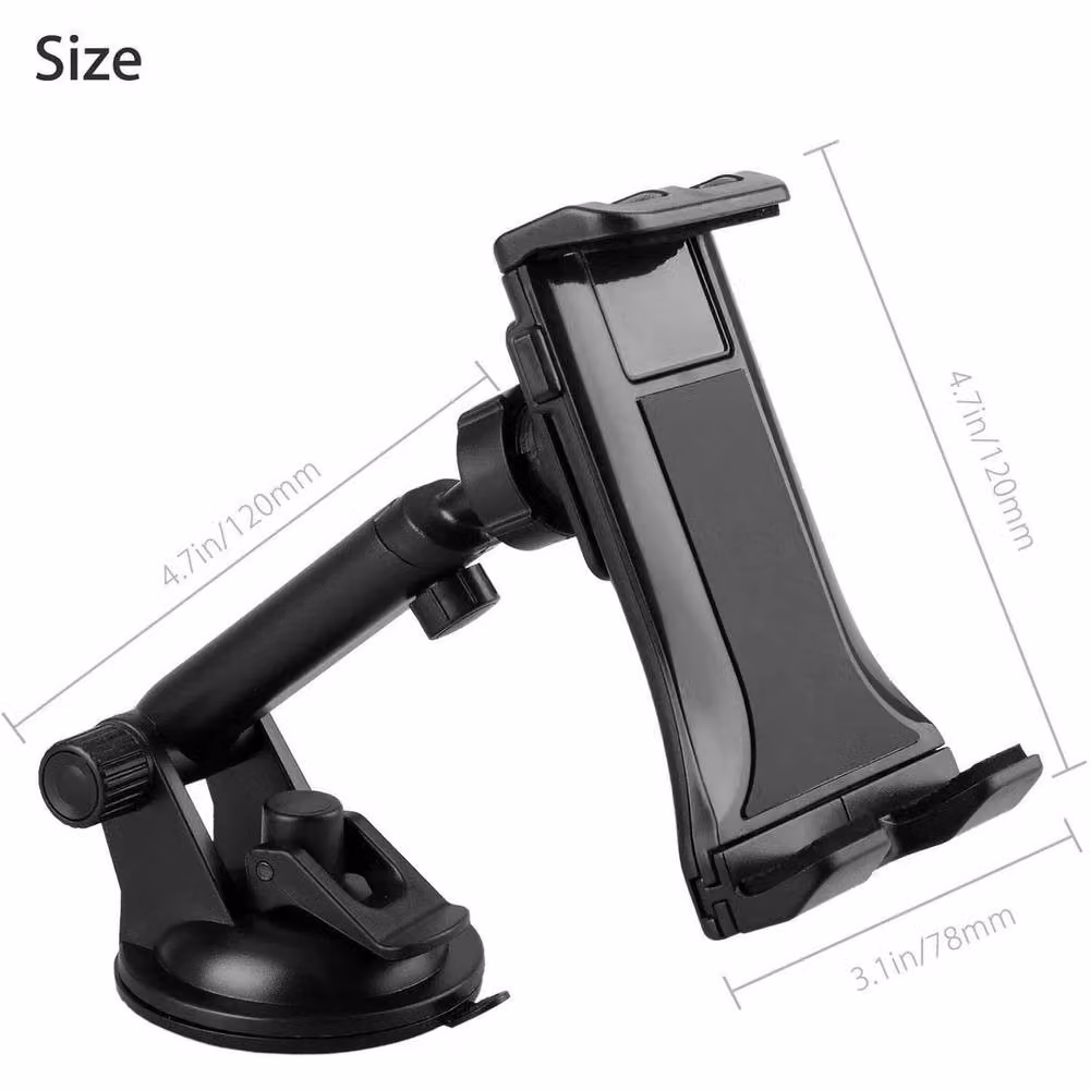 NESTLUNE Universal Car Tablet and Phone Holder for Dashboard or Windscreen, Black – 2