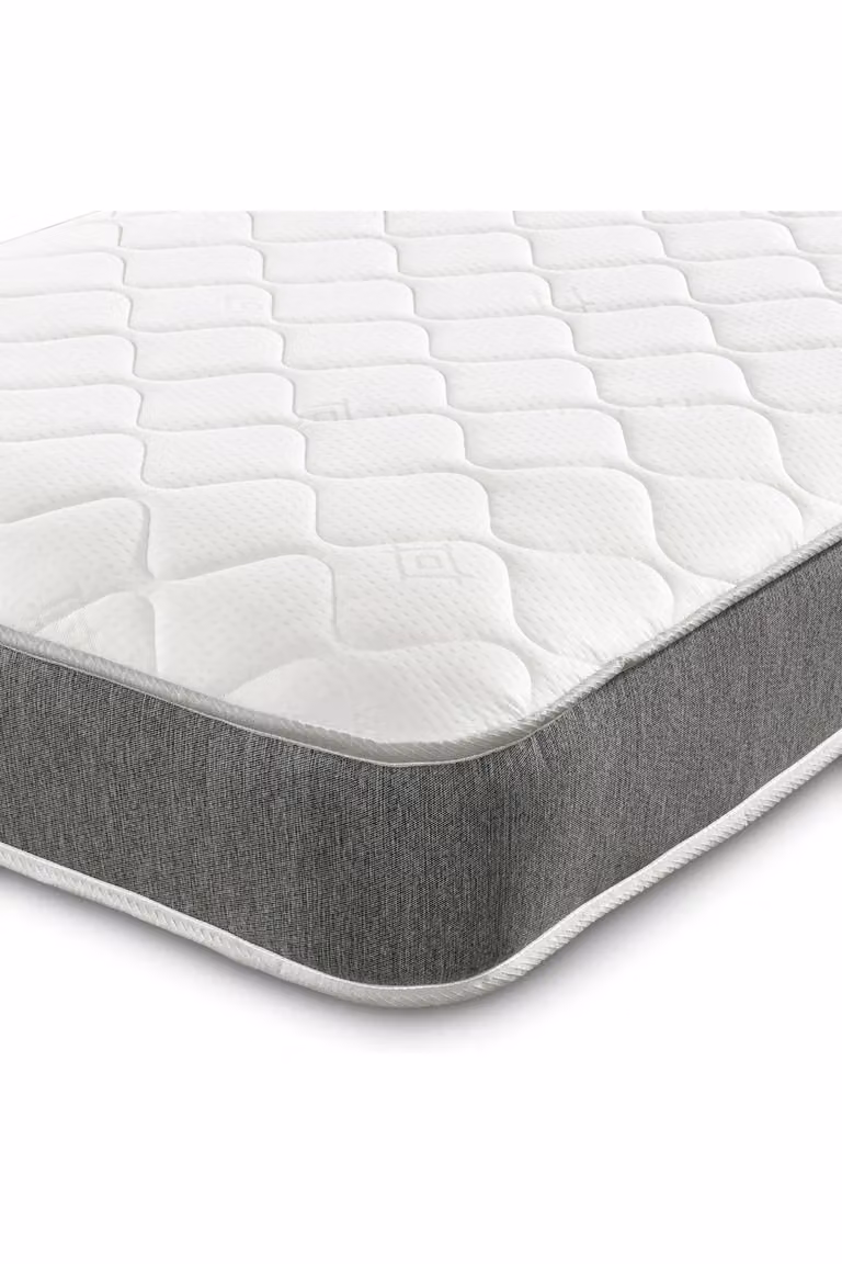 Starlight Beds 7-Inch Hybrid Memory Foam Sprung Mattress in White, EU King (W/D: 180 x 200 cm, H: 17.78 cm)
