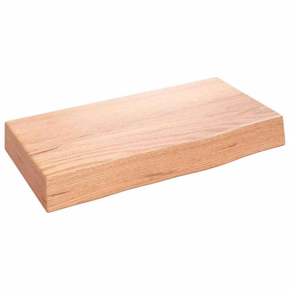 Berkfield Home Wall Mounted Oak Wood Shelf, Light Brown, W: 40 cm, D: 20 cm, H: 6 cm – 2