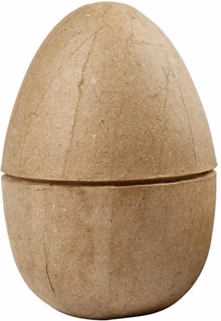 KDMD Two-piece Oval Egg Decor in Brown, H 12 cm, D 9 cm, 2 Pack – 1