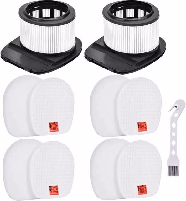 KORVIXA Replacement Filter Set for Vacuum Cleaners, 2 HEPA, 4 Foam and 4 Felt Filters, White – 1