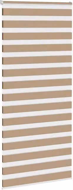 Berkfield Home Elegant Zebra Blind in Sand and Brown, W: 115 cm, H: 230 cm