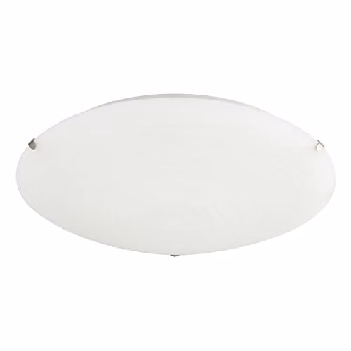 Happy Homewares Classic White and Chrome Glass Dome Ceiling Light Fitting, Diameter: 30 cm