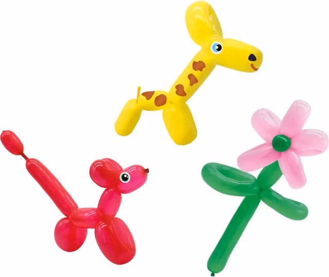 SES Creative Twisting Balloons in Yellow and Green for Creative Animal and Vehicle Shapes