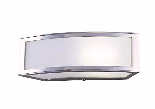 Netlighting Duna E27 Flush Wall Lamp with White Acrylic and Polished Chrome in Grey and White
