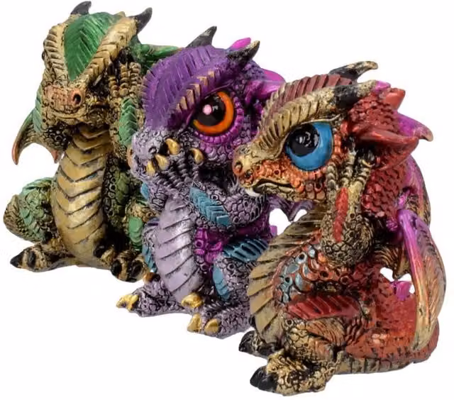 Nemesis Now Three Wiselings Multicolour Animal Figurines, Height: 8.5 cm