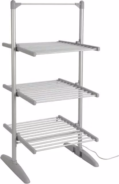 Rediffusion Silver 3 Tier Heated Aluminium Clothes Airer