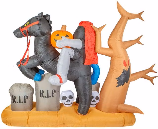 VFM e-Store Halloween Inflatable Headless Horseman Decoration, Multicolour, 7ft